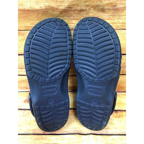 Crocs Baya Logo Clogs Blue Slip On Shoes Waterproof Sandals Mens 11 (G6O) - Picture 7 of 10